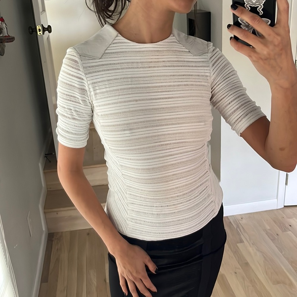 Rag and Bone white short sleeve top